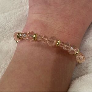 Elegant Gold and Crystal Beaded Bracelet